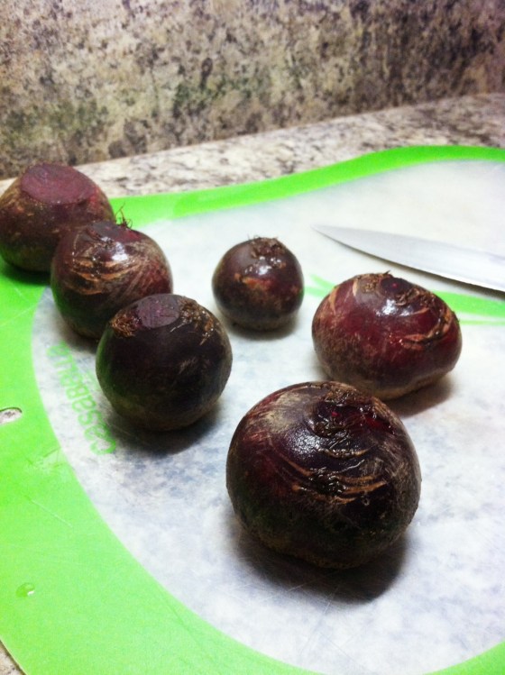Trim and wash beets